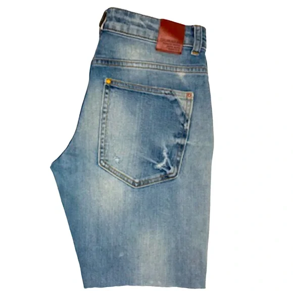 Zara Basic Premium Crafted Distressed Jean Shorts - 00 - Picture 5 of 12